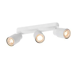 Wand- en plafondarmatuur PURI 2.0 - TUBE 3-vlams, lang GU10 IP20, wit dimbaar
