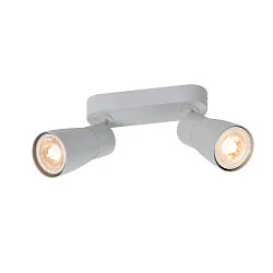 wall and ceiling luminaire PURI 2.0 - DOME 2 flames, long GU10 IP20, grey dimmable