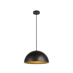 pendant luminaire FORCHINI M 40 down, half round E27 IP20, black matt dimmable