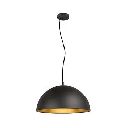Pendelarmatuur FORCHINI M 50 down, halfrond E27 IP20, zwart mat dimbaar