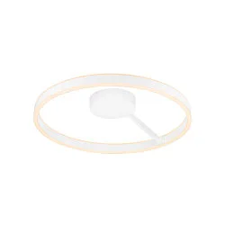 Wand- en plafondarmatuur ONE PHASE Ø60CM up down, CCT Switch, ring vorm IP20, wit mat dimbaar