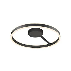 Wand- en plafondarmatuur ONE PHASE Ø 60CM up down, CCT Switch, ring vorm IP20, zwart mat dimbaar