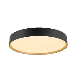 Wand- en plafondarmatuur DECONA PHASE rond, CCT Switch IP44, goud, zwart dimbaar