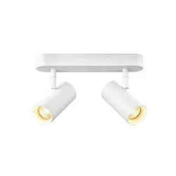Wand- en plafondarmatuur NOBLO® DOUBLE PHASE 2-vlams, rond IP20, wit dimbaar