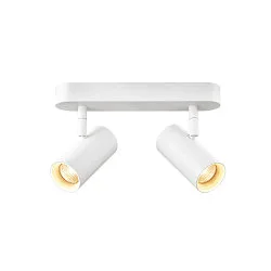 Wand- en plafondarmatuur NOBLO® DOUBLE PHASE 2-vlams, rond IP20, wit dimbaar