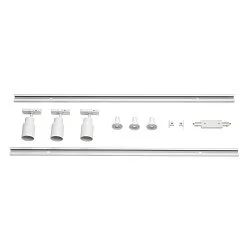 1-phase spot PURI 2.0 set of 3 GU10 IP20, white, lacquered dimmable