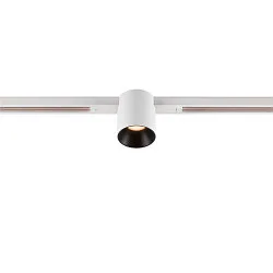 Spotlight op rail FIXT-IT! rond, ingebouwde versie, geschikt voor beeldschermwerkstations IP20, zwart, wit, gelakt dimbaar