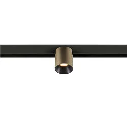 Spotlight op rail FIXT-IT! rond, opbouwversie, geschikt voor beeldschermwerkstations IP20, brons, zwart, gelakt dimbaar