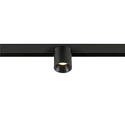 Spotlight op rail FIXT-IT! rond, opbouwversie, geschikt voor beeldschermwerkstations IP20, zwart, gelakt dimbaar