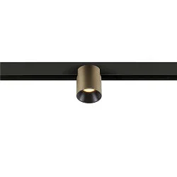 Spotlight op rail FIXT-IT! rond, opbouwversie, geschikt voor beeldschermwerkstations IP20, brons, zwart, gelakt dimbaar