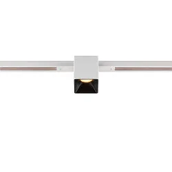 Spotlight op rail FIXT-IT! rond, ingebouwde versie, geschikt voor beeldschermwerkstations IP20, zwart, wit, gelakt dimbaar