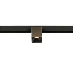 Spotlight op rail FIXT-IT! rond, opbouwversie, geschikt voor beeldschermwerkstations IP20, brons, zwart, gelakt dimbaar