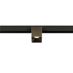 Spotlight op rail FIXT-IT! rond, opbouwversie, geschikt voor beeldschermwerkstations IP20, brons, zwart, gelakt dimbaar