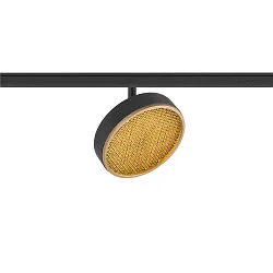 Spotlight op rail GRIP! FLAT rond IP20, goud, zwart, gelakt dimbaar