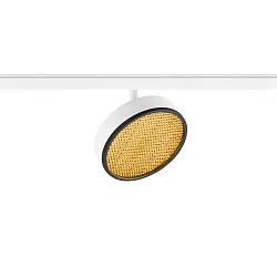 Spotlight op rail GRIP! FLAT rond IP20, goud, zwart, gelakt dimbaar