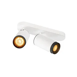 Plafondarmatuur GRIP! L SPOT CL DOUBLE cilindrisch GU10 IP20, zwart, wit, gelakt dimbaar