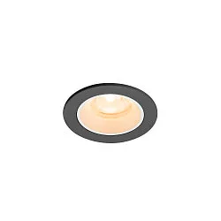 Plafondinbouwarmatuur NUMINOS® XS rond, geschikt voor beeldschermwerkstations IP20, zwart, wit, gelakt dimbaar