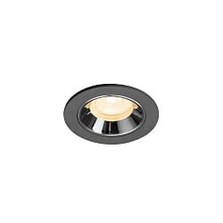 Plafondinbouwarmatuur NUMINOS® XS geschikt voor beeldschermwerkstations IP20, zwart dimbaar