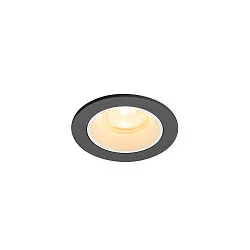 Plafondinbouwarmatuur NUMINOS® XS rond, geschikt voor beeldschermwerkstations IP20, zwart, wit, gelakt dimbaar