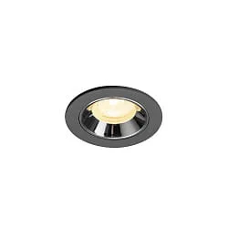 Plafondinbouwarmatuur NUMINOS® XS geschikt voor beeldschermwerkstations IP20, zwart dimbaar
