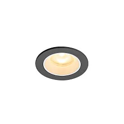 Plafondinbouwarmatuur NUMINOS® XS rond, geschikt voor beeldschermwerkstations IP20, zwart, wit, gelakt dimbaar