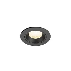 Plafondinbouwarmatuur NUMINOS® XS rond, geschikt voor beeldschermwerkstations IP20, zwart, gelakt dimbaar