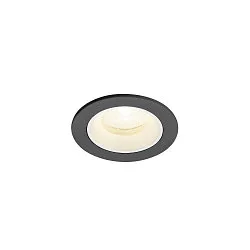 Plafondinbouwarmatuur NUMINOS® XS rond, geschikt voor beeldschermwerkstations IP20, zwart, wit, gelakt dimbaar