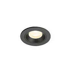 Plafondinbouwarmatuur NUMINOS® XS rond, geschikt voor beeldschermwerkstations IP20, zwart, gelakt dimbaar