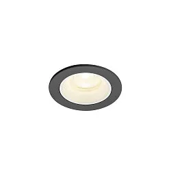 Plafondinbouwarmatuur NUMINOS® XS rond, geschikt voor beeldschermwerkstations IP20, zwart, wit, gelakt dimbaar