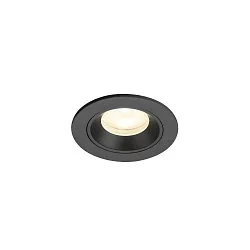 Plafondinbouwarmatuur NUMINOS® XS rond, geschikt voor beeldschermwerkstations IP20, zwart, gelakt dimbaar