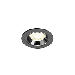 Plafondinbouwarmatuur NUMINOS® XS geschikt voor beeldschermwerkstations IP20, zwart dimbaar