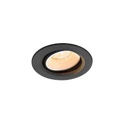 Plafondinbouwarmatuur NUMINOS® MOVE XS rond, geschikt voor beeldschermwerkstations IP20, zwart, wit, gelakt dimbaar