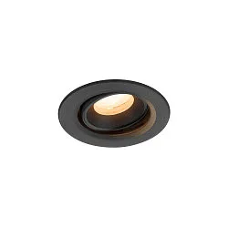 Plafondinbouwarmatuur NUMINOS® MOVE XS rond, geschikt voor beeldschermwerkstations IP20, zwart, gelakt dimbaar