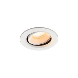 Plafondinbouwarmatuur NUMINOS® MOVE XS rond, geschikt voor beeldschermwerkstations IP20, wit, gelakt dimbaar