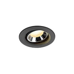 Plafondinbouwarmatuur NUMINOS® MOVE XS draaibaar, geschikt voor beeldschermwerkstations IP20, zwart dimbaar