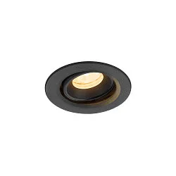 Plafondinbouwarmatuur NUMINOS® MOVE XS rond, geschikt voor beeldschermwerkstations IP20, zwart, gelakt dimbaar