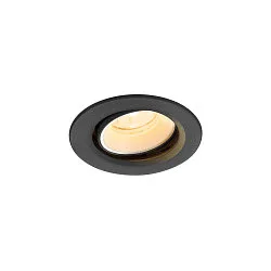 Plafondinbouwarmatuur NUMINOS® MOVE XS rond, geschikt voor beeldschermwerkstations IP20, zwart, wit, gelakt dimbaar