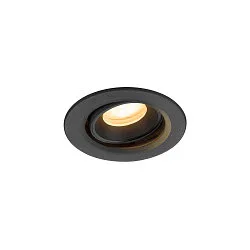 Plafondinbouwarmatuur NUMINOS® MOVE XS rond, geschikt voor beeldschermwerkstations IP20, zwart, gelakt dimbaar