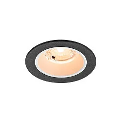 ceiling recessed luminaire NUMINOS® S round, suitable for VDU workstation IP20, black, white, lacquered dimmable