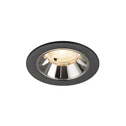 ceiling recessed luminaire NUMINOS® S suitable for VDU workstation IP20, chrome, black dimmable