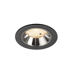 ceiling recessed luminaire NUMINOS® S suitable for VDU workstation IP20, chrome, black dimmable