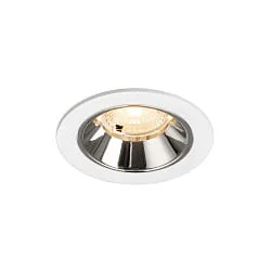 Plafondinbouwarmatuur NUMINOS® S geschikt voor beeldschermwerkstations IP20, chroom, wit dimbaar