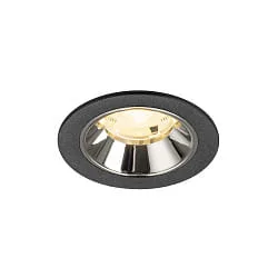 ceiling recessed luminaire NUMINOS® S suitable for VDU workstation IP20, chrome, black dimmable
