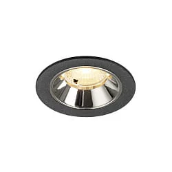 Plafondinbouwarmatuur NUMINOS® S geschikt voor beeldschermwerkstations IP20, chroom, zwart dimbaar