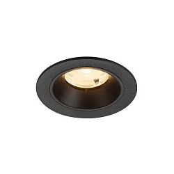 Plafondinbouwarmatuur NUMINOS® S rond, geschikt voor beeldschermwerkstations IP20, zwart, gelakt dimbaar
