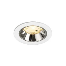 Plafondinbouwarmatuur NUMINOS® S geschikt voor beeldschermwerkstations IP20, chroom, wit dimbaar