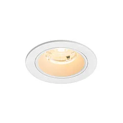 Plafondinbouwarmatuur NUMINOS® S rond, geschikt voor beeldschermwerkstations IP20, wit, gelakt dimbaar
