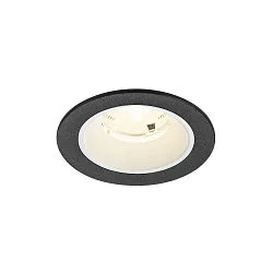 ceiling recessed luminaire NUMINOS® S round, suitable for VDU workstation IP20, black, white, lacquered dimmable