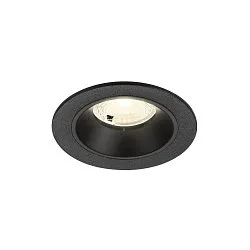 Plafondinbouwarmatuur NUMINOS® S rond, geschikt voor beeldschermwerkstations IP20, zwart, gelakt dimbaar