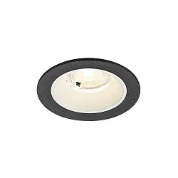 ceiling recessed luminaire NUMINOS® S round, suitable for VDU workstation IP20, black, white, lacquered dimmable